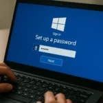 تصویر هوش مصنوعی برای نحوه رمز گذاشتن روی ویندوز